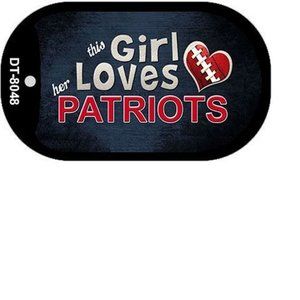 This Girl Loves Her Patriots Dog Tag Necklace